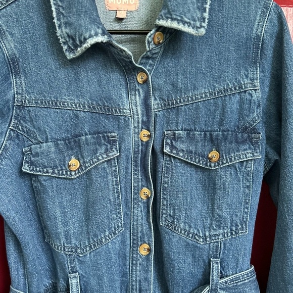 Show Me Your Mumu Durango mini dress River Blue XL button down belted - Picture 3 of 10